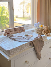 Load image into Gallery viewer, Anti Roll Wedge Baby Changing Mat - Scallop Neutral Beige