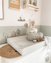 Load image into Gallery viewer, Anti Roll Wedge Baby Changing Mat - Gingham Sage Green