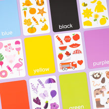 Load image into Gallery viewer, A mixture of colourful cards on a purple background.