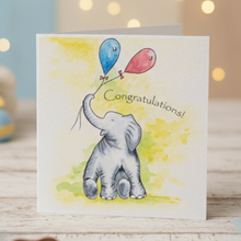 Load image into Gallery viewer, Congratulations - Elephant Card