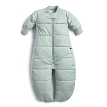 Load image into Gallery viewer, Organic Winter Long Sleeved 2 in 1 Sleeping Suit Bag - Sage 2.5 TOG