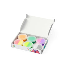 Load image into Gallery viewer, Set of colourful clay containers in a box on a white background