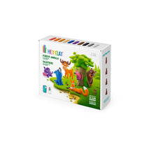 Load image into Gallery viewer, Box of Hey Clay forest animal figurines and clay set on a white background