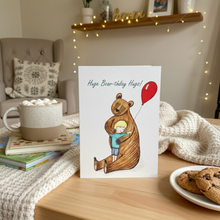 Load image into Gallery viewer, Huge Bear-thday Hugs - Boy Birthday Card