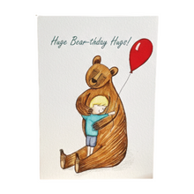 Load image into Gallery viewer, Huge Bear-thday Hugs - Boy Birthday Card
