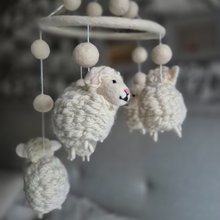 Load image into Gallery viewer, Handmade Felt White Sheep Mobile