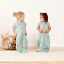 Load image into Gallery viewer, Organic All Year Short Sleeved 2 in 1 Sleeping Suit Bag - Sage 1.0 TOG
