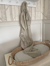 Load image into Gallery viewer, Large Swaddle Muslin - Gingham Sage
