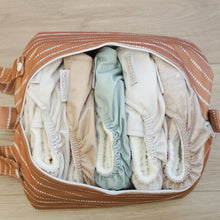 Load image into Gallery viewer, Cloth Nappy Pod - Dune Tan with White