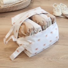 Load image into Gallery viewer, Cloth Nappy Pod - Sunnies White with Camel
