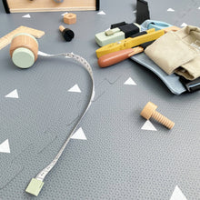 Load image into Gallery viewer, Gray mat with tools and measuring tape on a white background