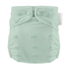 Load image into Gallery viewer, Mint green cloth nappy on a white background
