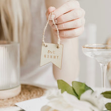 Load image into Gallery viewer, Best Mummy Wooden Mini Banner Card