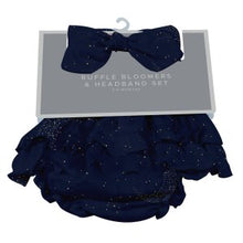 Load image into Gallery viewer, Midnight Bloom Bloomer & Headband Set