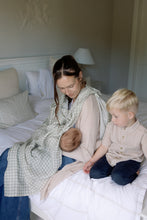Load image into Gallery viewer, Large Swaddle Muslin - Gingham Sage
