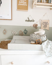 Load image into Gallery viewer, Anti Roll Wedge Baby Changing Mat - Gingham Sage Green
