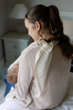 Load image into Gallery viewer, Large Swaddle Muslin - Gingham Beige
