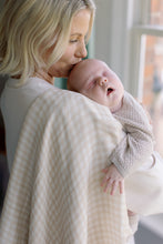 Load image into Gallery viewer, Large Swaddle Muslin - Gingham Beige
