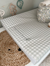 Load image into Gallery viewer, Anti Roll Wedge Baby Changing Mat - Gingham Sage Green
