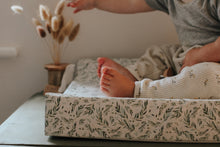 Load image into Gallery viewer, Anti Roll Wedge Baby Changing Mat - Willow Leaf Sage Green
