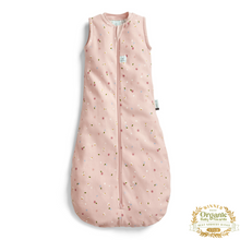 Load image into Gallery viewer, Pink baby sleeping bag with a pattern on a white background
