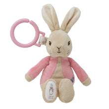 Load image into Gallery viewer, Plush rabbit toy with pink outfit and attachment on a white background
