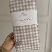 Load image into Gallery viewer, Compact Travel Mat - Gingham Sage
