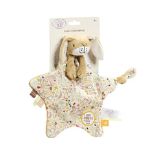 Load image into Gallery viewer, Star-shaped baby comforter with bunny face on a white background
