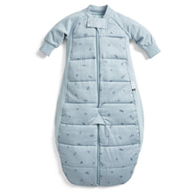 Load image into Gallery viewer, Light blue baby sleeping bag with subtle pattern on a white background
