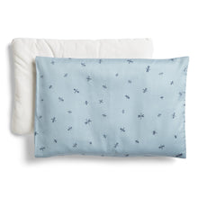 Load image into Gallery viewer, Blue pillowcase with dragonfly pattern on a white background
