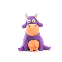 Load image into Gallery viewer, Purple and orange bull on a white background
