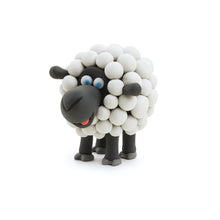Load image into Gallery viewer, Toy sheep made of clay on a white background
