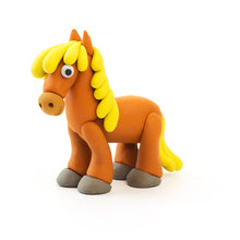 Load image into Gallery viewer, Toy horse with yellow mane and tail on a white background
