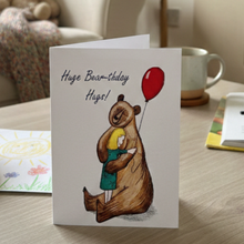 Load image into Gallery viewer, Huge Bear-thday Hugs - Girl Birthday Card
