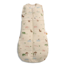 Load image into Gallery viewer, Baby sleeping bag with animal pattern on a white background
