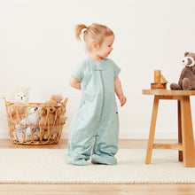 Load image into Gallery viewer, Organic All Year Short Sleeved 2 in 1 Sleeping Suit Bag - Sage 1.0 TOG
