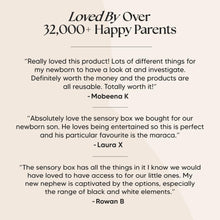 Load image into Gallery viewer, Product reviews for a sensory box with positive feedback from parents.
