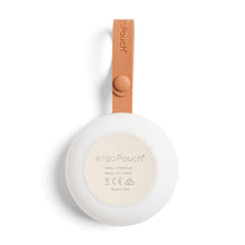 Load image into Gallery viewer, Baby white noise speaker with orange strap and 'ergoPouch' branding on a white background
