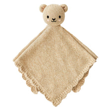 Load image into Gallery viewer, Knitted bear-shaped blanket on a white background
