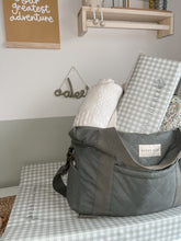 Load image into Gallery viewer, Anti Roll Wedge Baby Changing Mat - Gingham Sage Green
