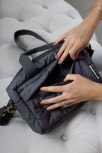 Load image into Gallery viewer, Quilted Changing Stroller Bag - Slate/Wildflower
