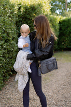 Load image into Gallery viewer, Quilted Changing Stroller Bag - Slate/Wildflower
