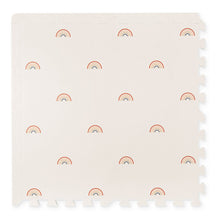 Load image into Gallery viewer, White mat with rainbow pattern on a white background
