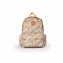 Load image into Gallery viewer, Floral-patterned backpack on a white background
