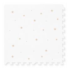 Load image into Gallery viewer, White playmat with beige star pattern
