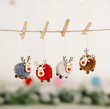 Load image into Gallery viewer, Jodie Gaul Cream Elk Pom Pom Christmas Decoration
